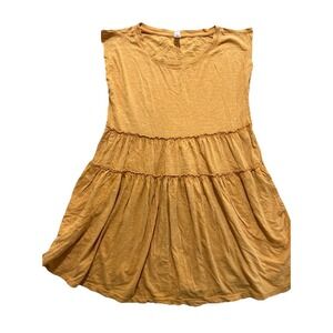 Daily Practice Women's by Anthropologie Short-Sleeve Mini‎ Dress Yellow